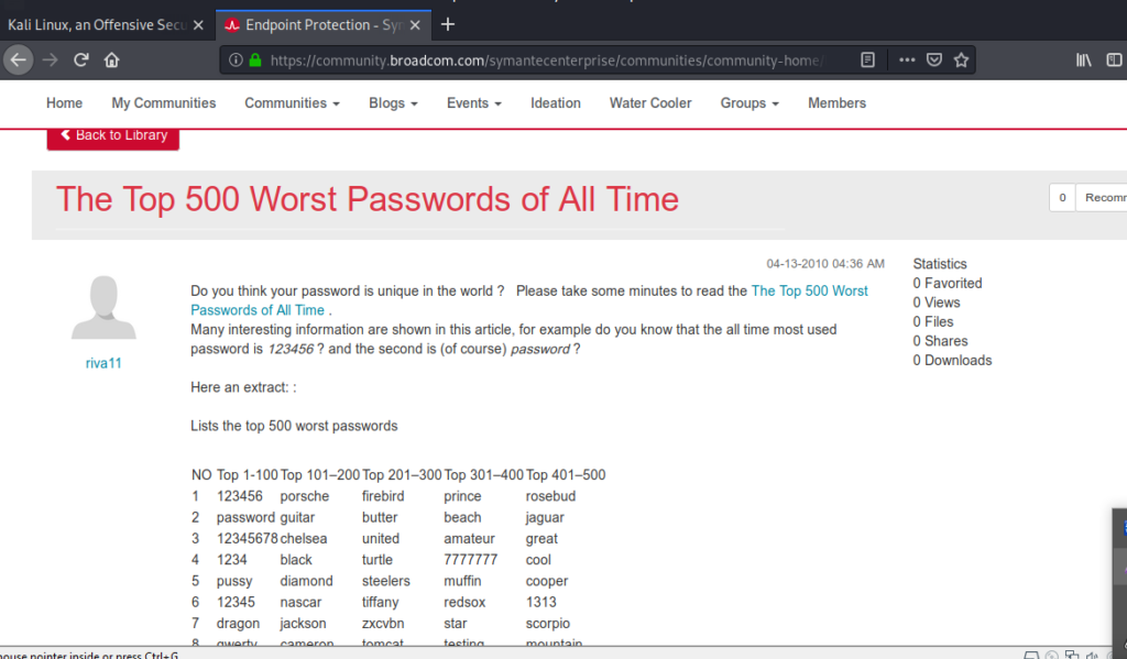 the top 500 worst passwords of all time