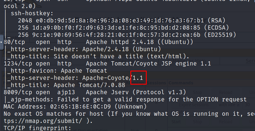 Какую версию Apache-Coyote использует этот сервис?