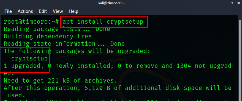 apt install cryptsetup