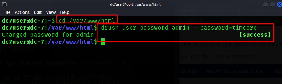 drush user-password admin —password=timcore