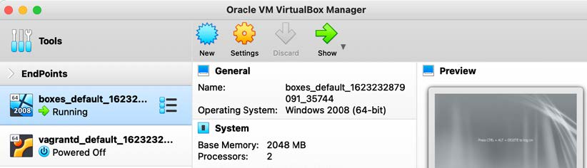 VirtualBox running metasploitable 3