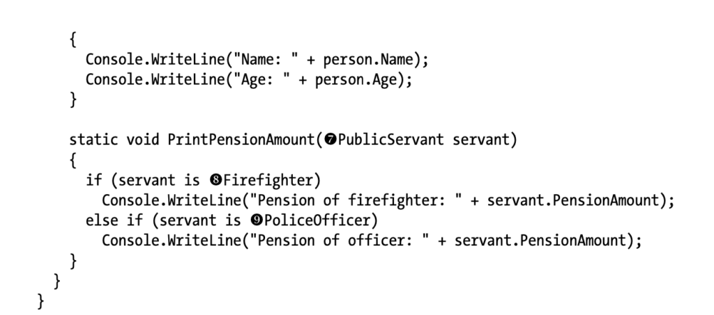 Listing 1-7: Tying together the PoliceOfficer and Firefighter classes with a Main() method
