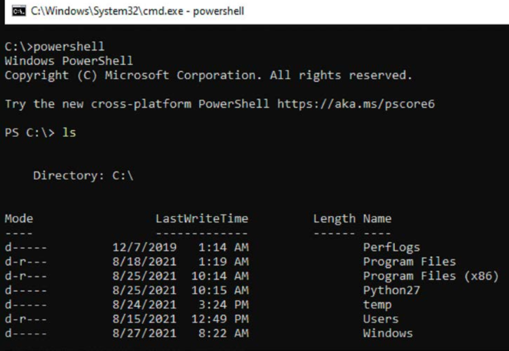 Running Linux commands in Windows PowerShell