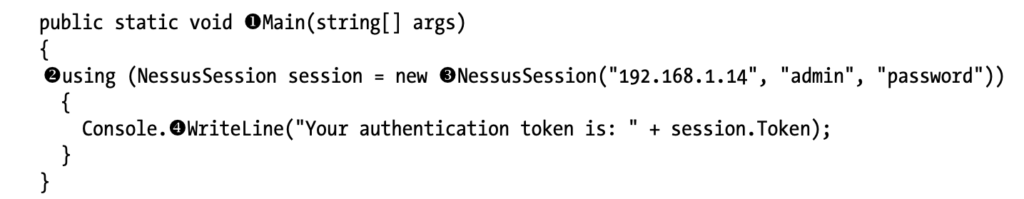 Testing the NessusSession class to authenticate with NessusManager