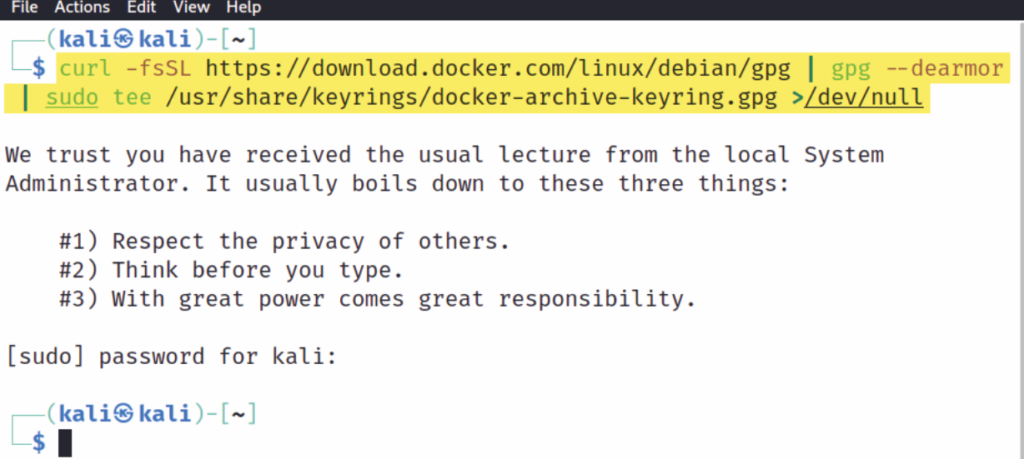 Installing Docker PGP keys