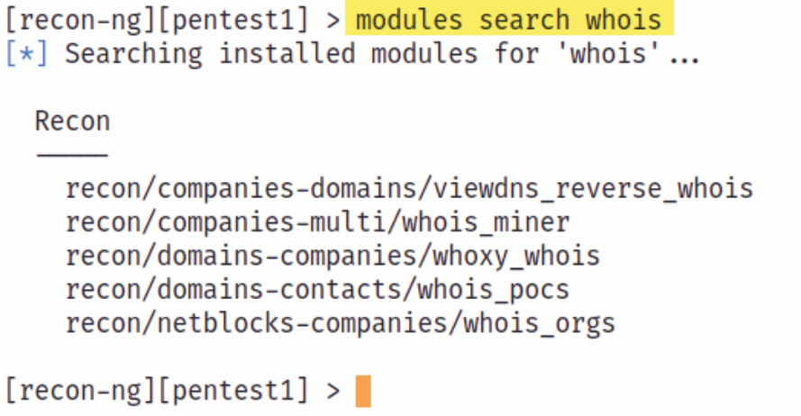Searching for modules