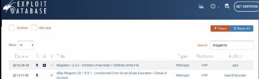  поиск в exploit-db