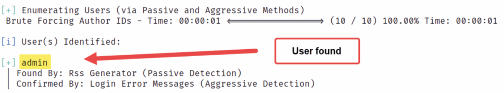 WordPress username enumeration
