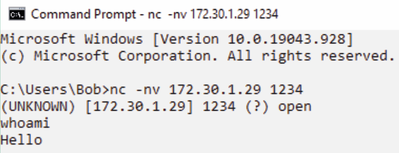 Communicating via a remote shell