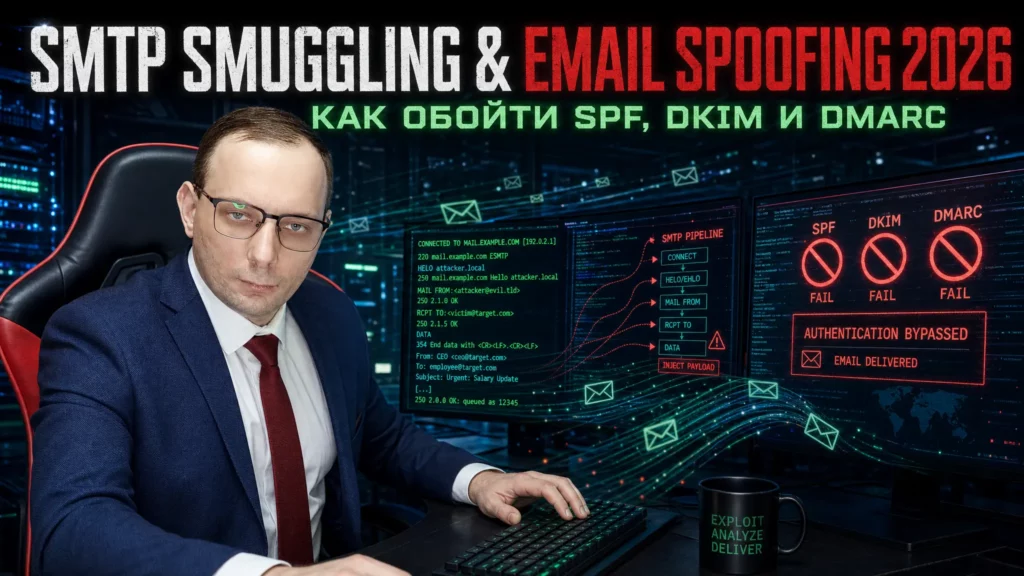 SMTP Smuggling и Email Spoofing в 2026: как обойти SPF, DKIM и DMARC